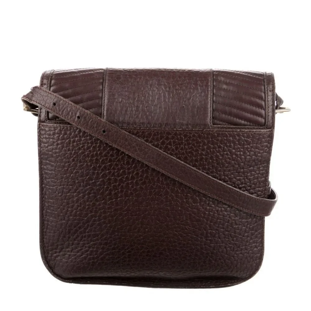 Reece‎ Hudson Grained Brown Leather Shoulder Bag